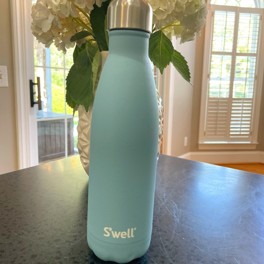 S'well Aquamarine Blue Stainless Steel Insulated Water Bottle 17 OZ